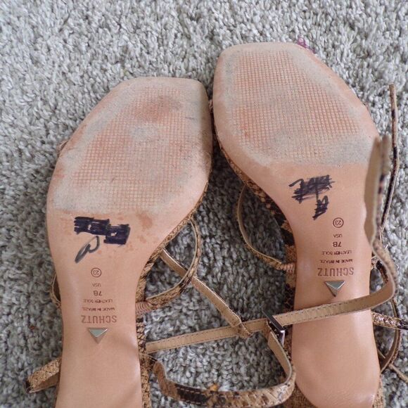 schutz ameena snakeskin heels 7 - Picture 8 of 12